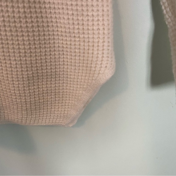 Kersh Cream Crew Neck Sweater with Ribbed Detailing merino wool blend. - Picture 5 of 6